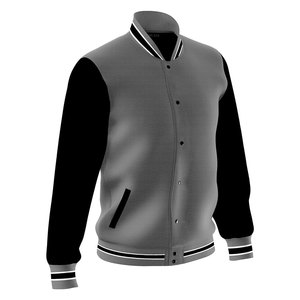 Chaqueta Bomber Varsity de Lona Sólida de Alta Calidad para Hombre, Estilo Universitario de Béisbol, Invierno, Poliéster/Algodón, Venta al Por Mayor - Product Image 5
