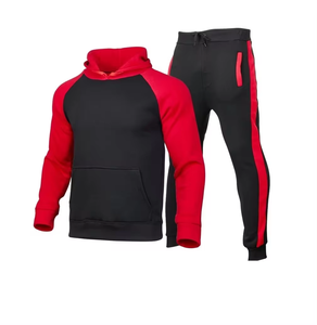 Survêtements à capuche en molleton personnalisés pour hommes, style vintage 2024, 100% fibre de bambou, respirants, confortables, pour l'entraînement et le jogging, deux pièces - Product Image 2