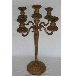 Handmade Metal Long Stem <b>Black</b> Candle Stand 5-Arm Wedding Decorative Candleholder for Home Decor <b>Candlestick</b> Lanterns Candelabra - Product Image 2
