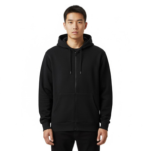 Logo personnalisé hommes sweat à capuche zippé polaire chaud sweat à capuche zippé vêtements de sport décontracté Streetwear veste d'entraînement de gymnastique - Product Image 1