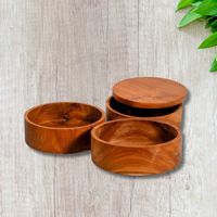 Fiambrera Bento japonesa de tres niveles de alta calidad con tapa de bambú Contenedor de alimentos para microondas El mejor precio de Indonesia