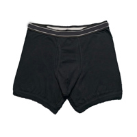 Boxer Briefs Homme Grande Taille Bleu Ciel Respirant Taille Mi-Haute Design Personnalisé Rayé 100% Coton Écologique Sans Couture Marque Privée