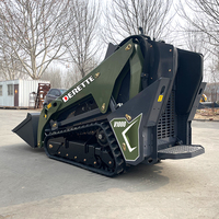 Pengiriman Gratis Compact V1000 Front End Loader Mini Skid Steer Dengan Mesin Diesel 25Hp Bersertifikasi CE EPA untuk Ruang Sempit