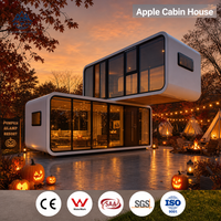 Cabane de Noël en forme de pomme de 26 m² – Maison préfabriquée modulaire avec 2 chambres pour usage hôtelier et de station balnéaire