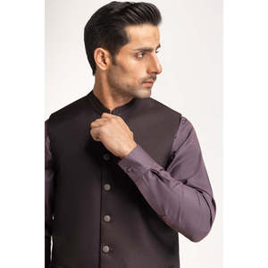 เสื้อกั๊กผู้ชายทรงเข้ารูป ไซส์ใหญ่ ตกแต่งกระดุม สามารถปรับแต่งได้ ผลิตจากผ้าแคนวาส โพลีเอสเตอร์ และผ้าถัก รุ่น WC-PD24-064 - Product Image 6