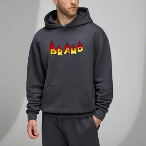 Sweat-shirt unisexe en molleton de coton de qualité supérieure, décontracté, sport, streetwear, avec capuche réglable, poches, logo imprimé - Product Image 1