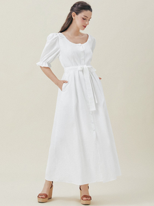 Vêtements pour femmes, robe de vacances de haute qualité, robe d'été de plage, robes en lin pour femmes - Product Image 4