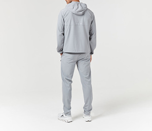 Survêtement en coton pour hommes, pull décontracté à capuche et pantalon avec logo DTF personnalisé, col à capuche à motif solide, nouveauté 2025 - Product Image 2