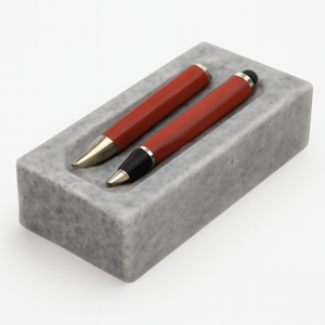 แท่นวางปากกาหินอ่อนสุดหรูพร้อมสีทองหรูหราเหมาะสำหรับเก็บโต๊ะและตกแต่งสำนักงาน - Product Image 1