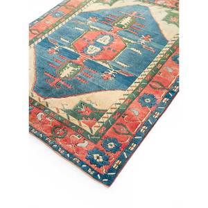 Tapis en laine noué à la main Nuray Blue 9x12 rectangulaire à motif médaillon abstrait pour entrée, salon, couloir, modèle Pae-955 - Product Image 2