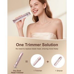 Depiladora Eléctrica Recargable 2 en 1 para Mujer, Resistente al Agua, con Cuchillas de Cerámica Reemplazables para el Área del Bikini y Axilas - Product Image 1