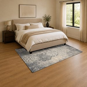 RUGS DEPOT LXDP-0639 Wholesale Multicolor Neutral Traditional Oriental Digital Printed Machine Washable Chenille Rug Non <b>Slip</b> - Product Image 3