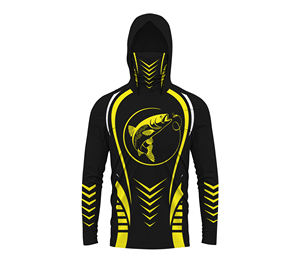 Camisetas de Pesca de Manga Larga, Impermeables, de Secado Rápido, Camisetas de Protección Solar para Exteriores con Diseño de Fabricación OEM, Jersey con Capucha - Product Image 5