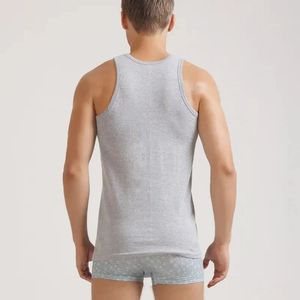 Camiseta sin Mangas de Diseño Nuevo, Talla Grande, Transpirable, de Secado Rápido, sin Costuras, para Entrenamiento y Running para Hombre, con Estampado por Transferencia de Calor y Cuello en V - Product Image 3