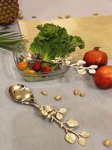Wholesale Silver Brass Embossed Branches Design Handmade Handle <b>Serving</b> Set in Bulk Price - Product Image 4