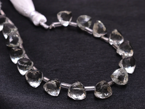 Amatista verde piedra preciosa 7mm-8mm facetado trillón Briolette cuenta amatista semipreciosa piedra preciosa suelta Briolette cuentas para joyería - Product Image 5