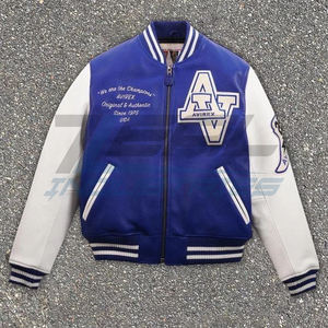 แจ็คเก็ตเบสบอล,แจ็คเก็ตเลตเตอร์แมนทำจากหนังสัตว์ - Product Image 1