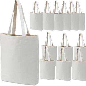 100% coton personnalisable toile fourre-tout sacs pour femmes entièrement brodé fermeture à glissière pour été automne hiver printemps - Product Image 3