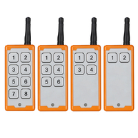 Télécommande industrielle Fanwell à code d'apprentissage, métal, 4 boutons, étanche, 200 mètres, 315/433 MHz, pile AAA, rechargeable par USB
