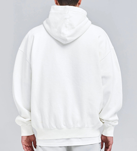Haute qualité 100% coton sweats à capuche 500gsm surdimensionné pull lourd Streetwear Designer graphique personnalisé bouffée impression hommes à capuche - Product Image 3