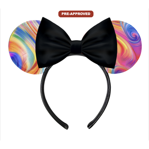 H.E.R. Accessories Custom Factory Order Vinyl Headband-Effervescent Concept <b>Mouse</b> Ears Design Universal Fit Direct Factory - Product Image 1