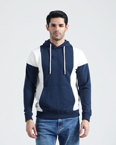 Sweat à capuche bicolore chic Fashion-Forward Athleisure Essentials Élégant et fonctionnel Élevez votre style Vêtements décontractés à la mode - Product Image 2