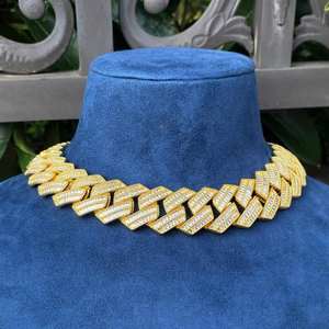 VVS Moissanite Hip Hop Miami cadena de eslabones cubanos 14mm Baguette corte diamante Ice Out joyería para hombres 925 plata esterlina - Product Image 4