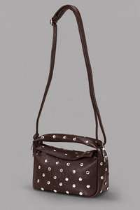 Bolso de Hombro con Tachuelas para Mujer, con Logotipo Personalizado, OEM, Lona Marrón, Cierre de Cremallera Impermeable, Bolso Casual, ODM, Marca Privada, Moda - Product Image 6