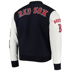 Veste bomber universitaire pour homme en cuir avec broderie chenille personnalisée, logo sur mesure, style baseball, hiver - Product Image 2