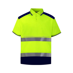 Polo de travail de haute qualité, best-seller, sécurité, construction, polyester, haute visibilité, t-shirt réfléchissant - Product Image 1