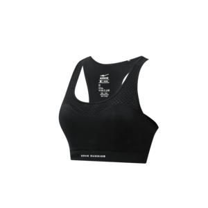 ERKE Soutien-gorge de sport confortable et léger pour femme, noir, coupe courte avec doublure en Spandex pour le yoga et les sports actifs, grandes tailles - Product Image 1
