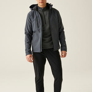 Veste Softshell pour hommes de qualité supérieure Offres Spéciales imperméable coupe-vent respirant capuche fermeture éclair grande taille hiver - Product Image 4