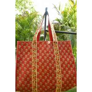 Bolso Tote de Mujer, Estilo Bohemio, Acolchado, de Algodón, Hecho a Mano, Elegante, Ligero, Vintage, Talla Única, Lavable - Product Image 3