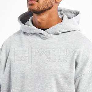 Último diseño Adult Easy Fashion Wear 100% algodón manga larga sudaderas con capucha de gran tamaño transpirable y teñido liso para invierno - Product Image 6