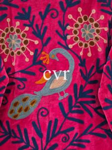 Outerwear Coat Embroidered Women's Luxury Coat Uzbek Eco-Friendly Handmade Velvet Suzani Winter <b>Boho</b> for Party Wear - Product Image 3