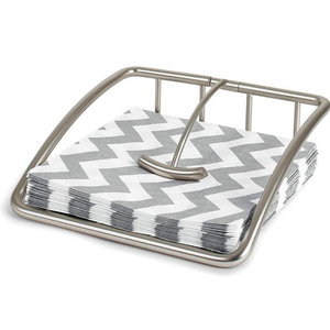 Porte-serviettes en métal design moderne avec acier inoxydable couleur argent ustensiles de cuisine porte-serviettes fournitures de mariage et d'hôtel - Product Image 4