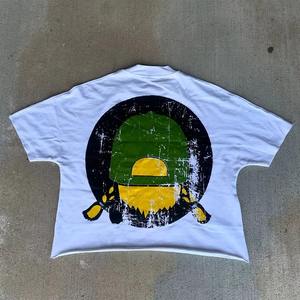 2025เสื้อยืดสีขาวสำหรับผู้ชายเสื้อยืดแฟชั่นทำจากผ้าฝ้าย100% พิมพ์ลายสกรีนได้ตามต้องการ - Product Image 2