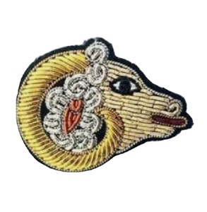 Best Quality New Design Customized Bullion Wire Brooches Safety <b>Pin</b> Fashion Animal Face Design OEM Service Low Price Wholesale - Product Image 1