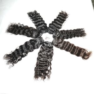 Pas cher 100% Couleur Naturelle Noir Crépus Soyeux Buldle vague Profonde Vague Remy Indien Extensions de Cheveux Humains pour les Femmes - Product Image 1