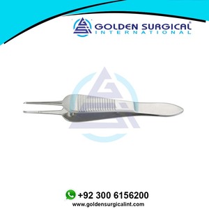 Fórceps quirúrgicos para sutura de ojos y orejas de Manhattan, pinzas de fijación, 1x2 dientes en ángulo con plataforma para atar - Product Image 5