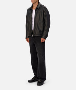 Veste en cuir élégante et confortable à col montant, coupe décontractée, respirante, pour hommes, meilleure qualité, coupe moderne, coupe-vent, veste pour hommes - Product Image 4