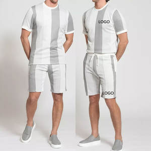 Ensemble décontracté d'été Ensemble court tendance pour l'été Ensemble de vêtements de plage pour hommes Ensemble sportif d'été 2 pièces pour hommes - Product Image 1