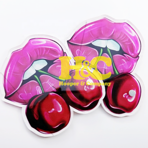 Tuiles acryliques Cherry pour extensions de cils, tuiles roses pour cils, forme violette, couleur personnalisée, logo magnétique durable, tuiles MINK - Product Image 1