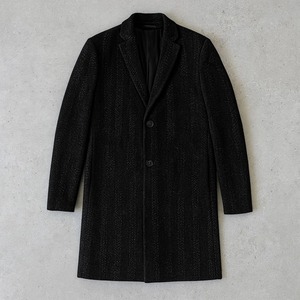 Manteau d'hiver long en laine écologique tendance pour homme - Coupe élégante pour le bureau et les tenues décontractées - Product Image 3