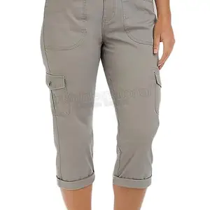 Slim Fit en iyi malzeme yapılmış kadınlar Capri pantolon nefes hızlı kuru Capri kot pantolon kadınlar için
