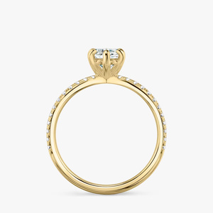 Graceful Cross Split Shank Ring in Half Eternity <b>Yellow</b> Gold- Marquise Cut CVD Lab Grown Diamond for Wholesale <b>Jewellery</b> - Product Image 4