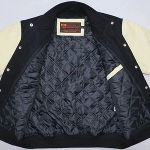 เสื้อแจ็กเก็ตเบสบอลมหาวิทยาลัยสำหรับผู้ชายเสื้อแจ็คเก็ตสำหรับผู้หญิงมีสไตล์สไตล์ NFL สำหรับผู้ชายฤดูหนาวโลโก้ออกแบบได้ตามต้องการ OEM ODM - Product Image 4