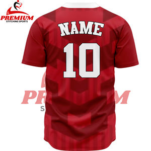 Maillot de baseball personnalisé de haute qualité, chemise à boutons, sport, nom personnalisé cousu - Product Image 2