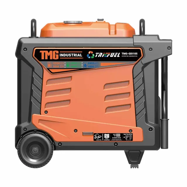 Quality New Genmaxx- 10500 Watt Digital Inverter Hybrid Portable Generator, Tri-Fuel Capabilities (Gas/LPG/NG)