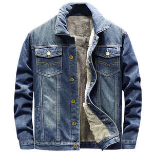 Chaquetas de mezclilla extragrandes de diseño personalizado Chaqueta vaquera juvenil de alta calidad a granel para hombres Chaqueta vaquera teñida con lazo por encargo - Product Image 1